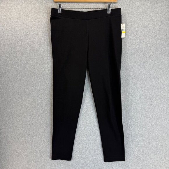 Two by Vince Camuto Black Pull On Slim‎ Leg Pants Ankle Ponte Womens Size PM NWT - Picture 1 of 13